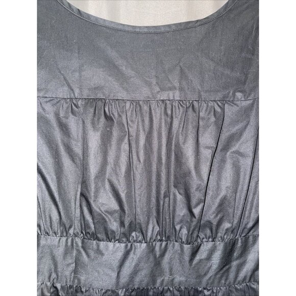 Theory Midi Dress Women’s Size 4 Tie Back Backless Black 100% Cotton - Picture 12 of 15